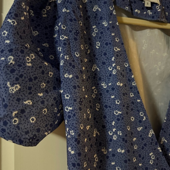 The Purple V Neck Floral Wrap Midi Dress | RIHOAS | SM - Picture 4 of 7